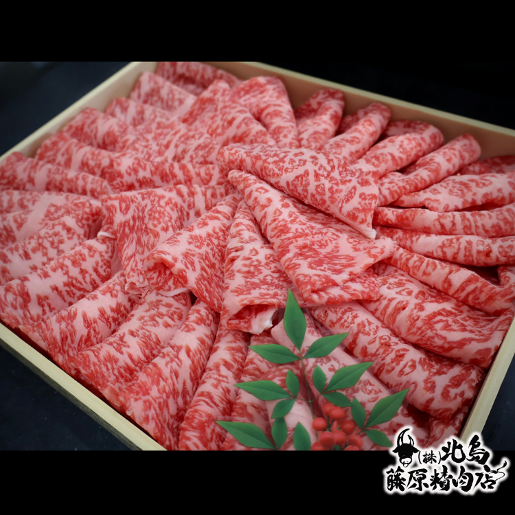 牛ロース1kgで大人数のすき焼きを楽しめるセット。贈り物や特別な食卓に最適な逸品。